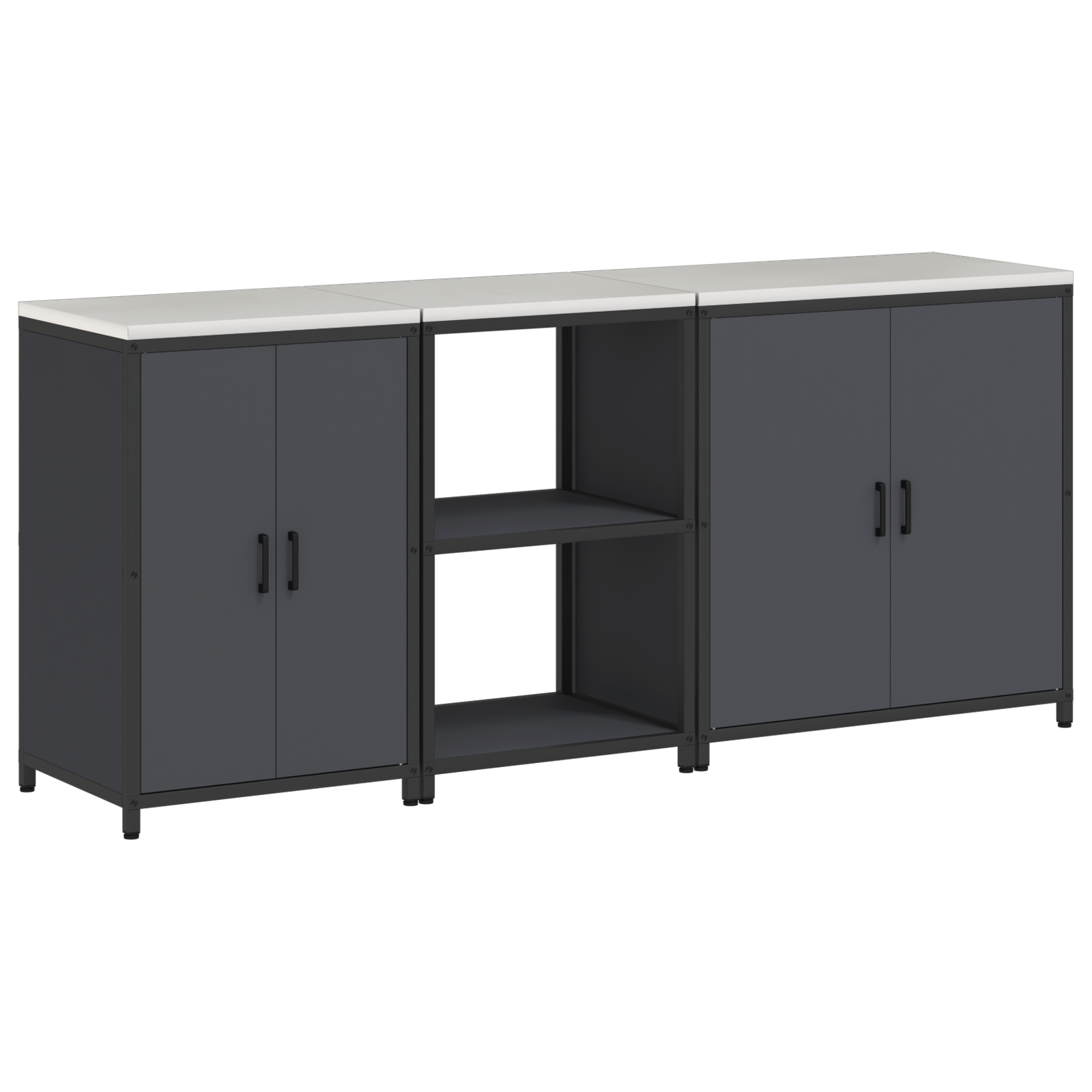 Kjøkkenoppbevaringssett Annet 3 pcs Antrasitt 210 x 50 x 92 cm