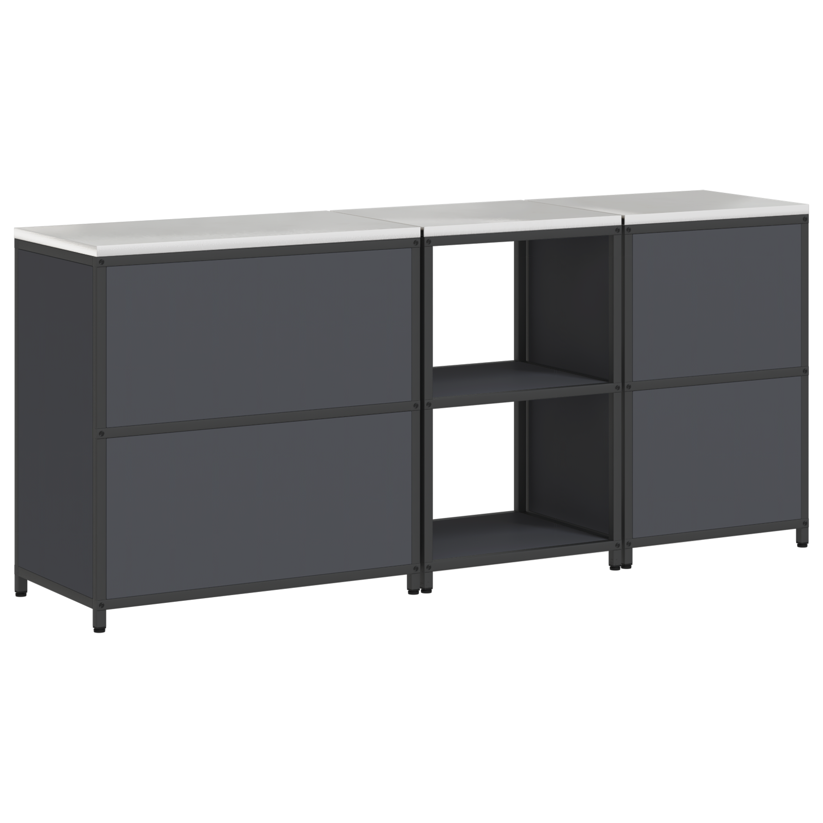 Kjøkkenoppbevaringssett Annet 3 pcs Antrasitt 210 x 50 x 92 cm