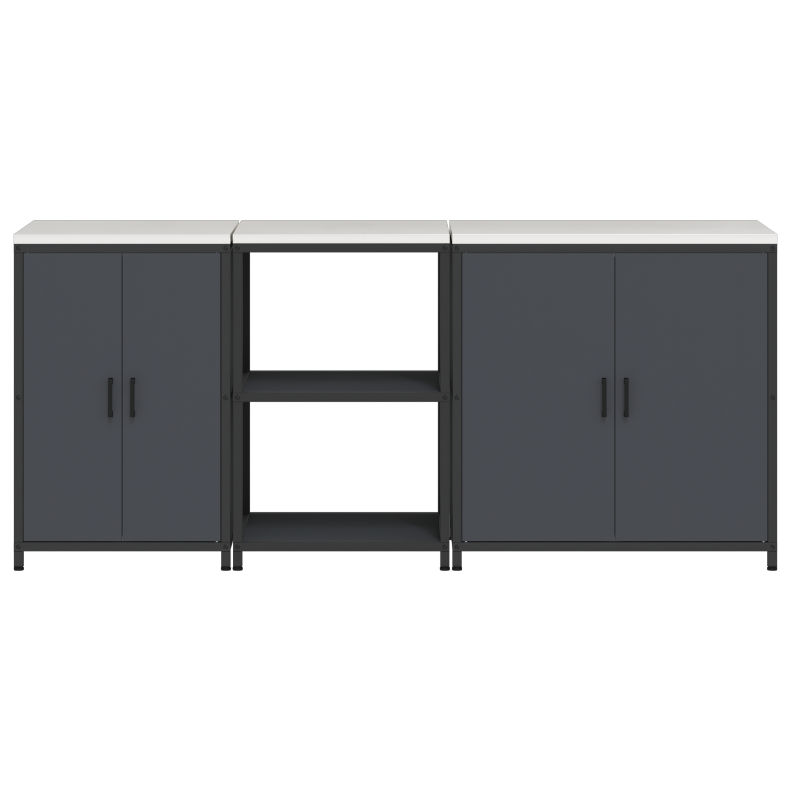 Kjøkkenoppbevaringssett Annet 3 pcs Antrasitt 210 x 50 x 92 cm