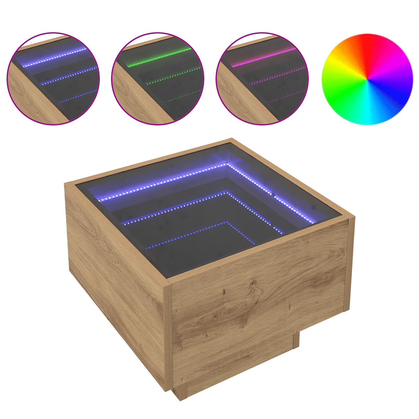 Oppbevaringsskap artisan eik 40 x 40 x 30 cm