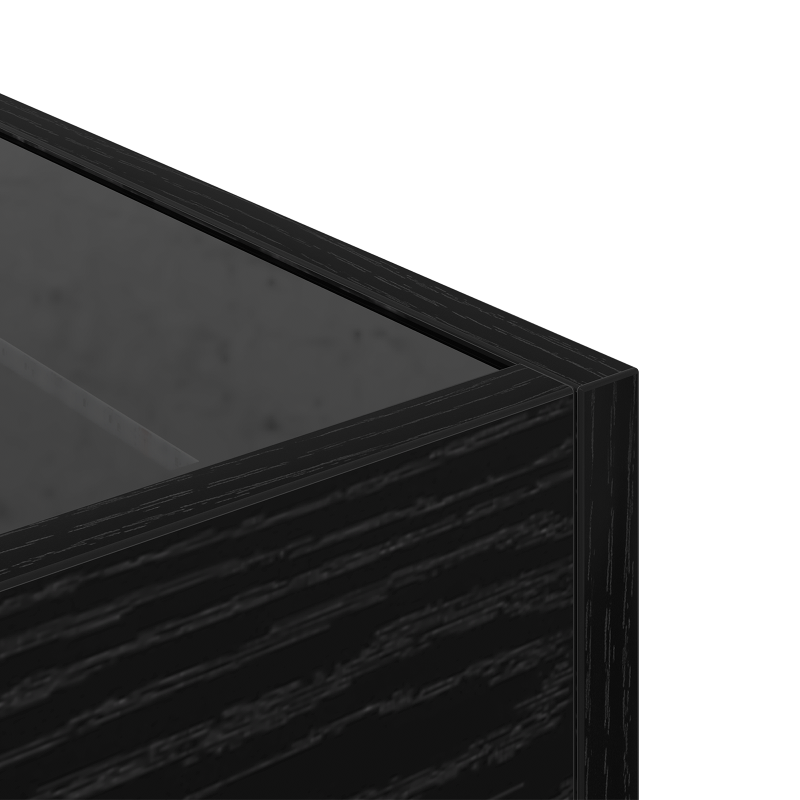 Oppbevaringsskap Svart eik 40 x 40 x 30 cm Ingeniørtre og Glass