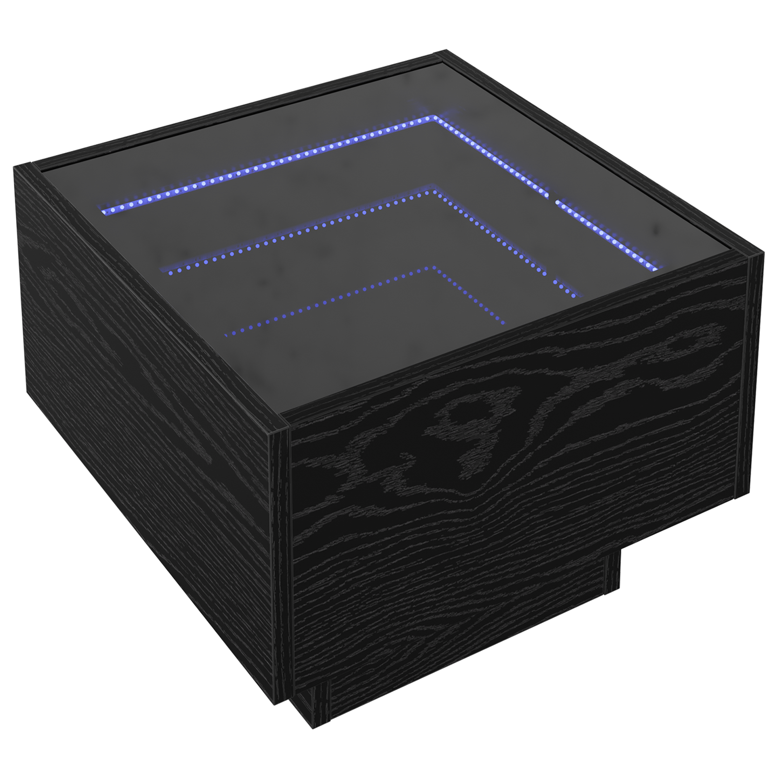 Oppbevaringsskap Svart eik 40 x 40 x 30 cm Ingeniørtre og Glass