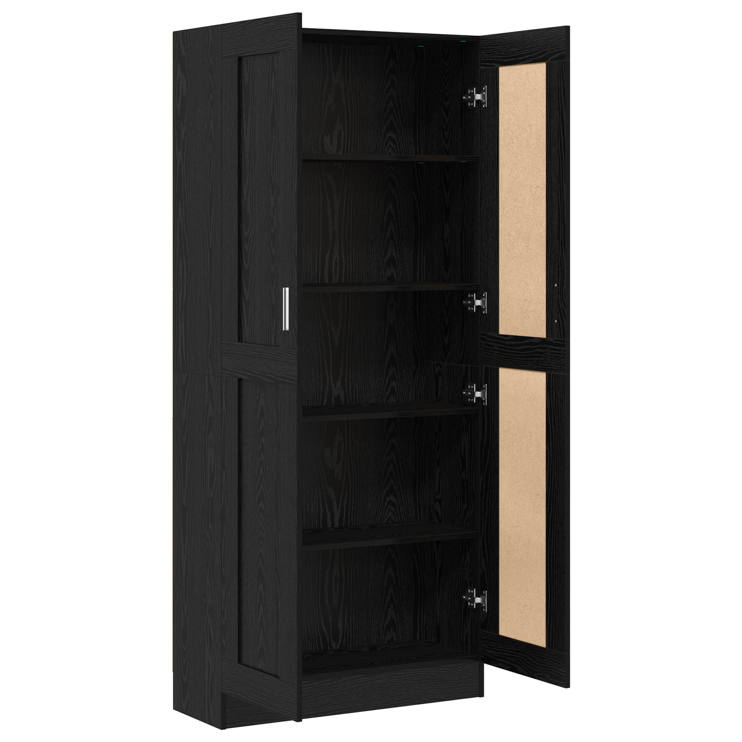 Bokskap Svart Eik 82,5 x 30,5 x 185 cm Konstruert tre