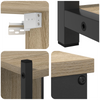 Baderomsinnredningssett med hylle 4 pcs Sonoma eik Medium