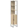 Baderomsinnredningssett med hylle 4 pcs Sonoma eik Medium