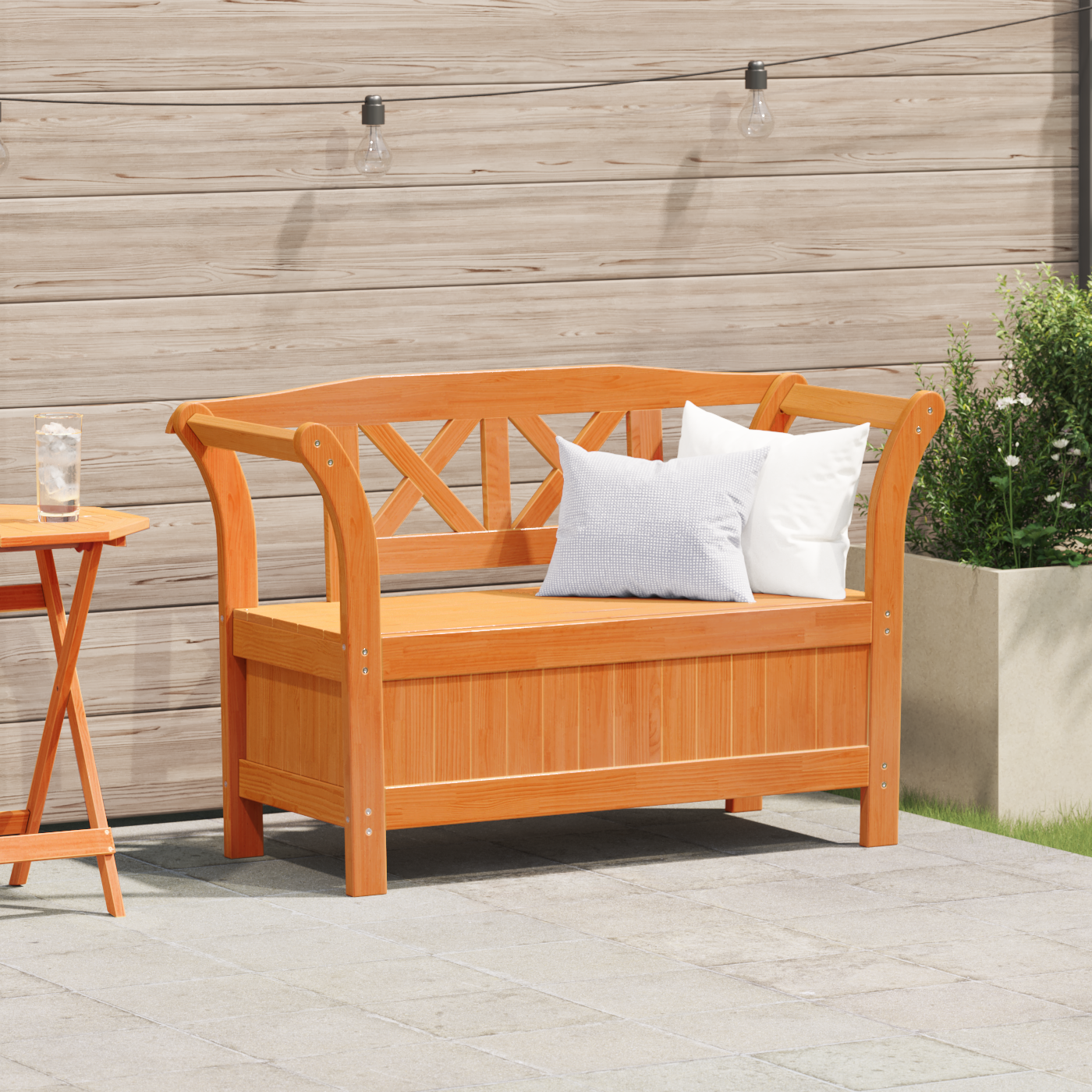 Hagemøbel for Oppbevaring Brun 119 x 76 x 44cm Heltre furu