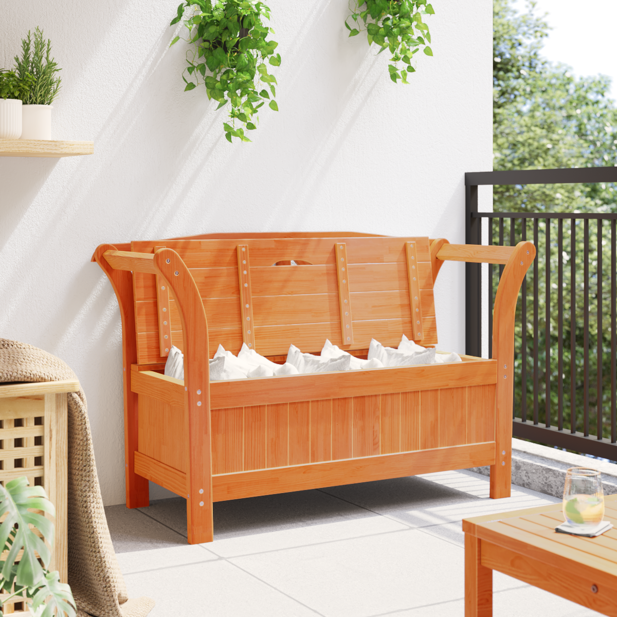 Hagemøbel for Oppbevaring Brun 119 x 76 x 44cm Heltre furu