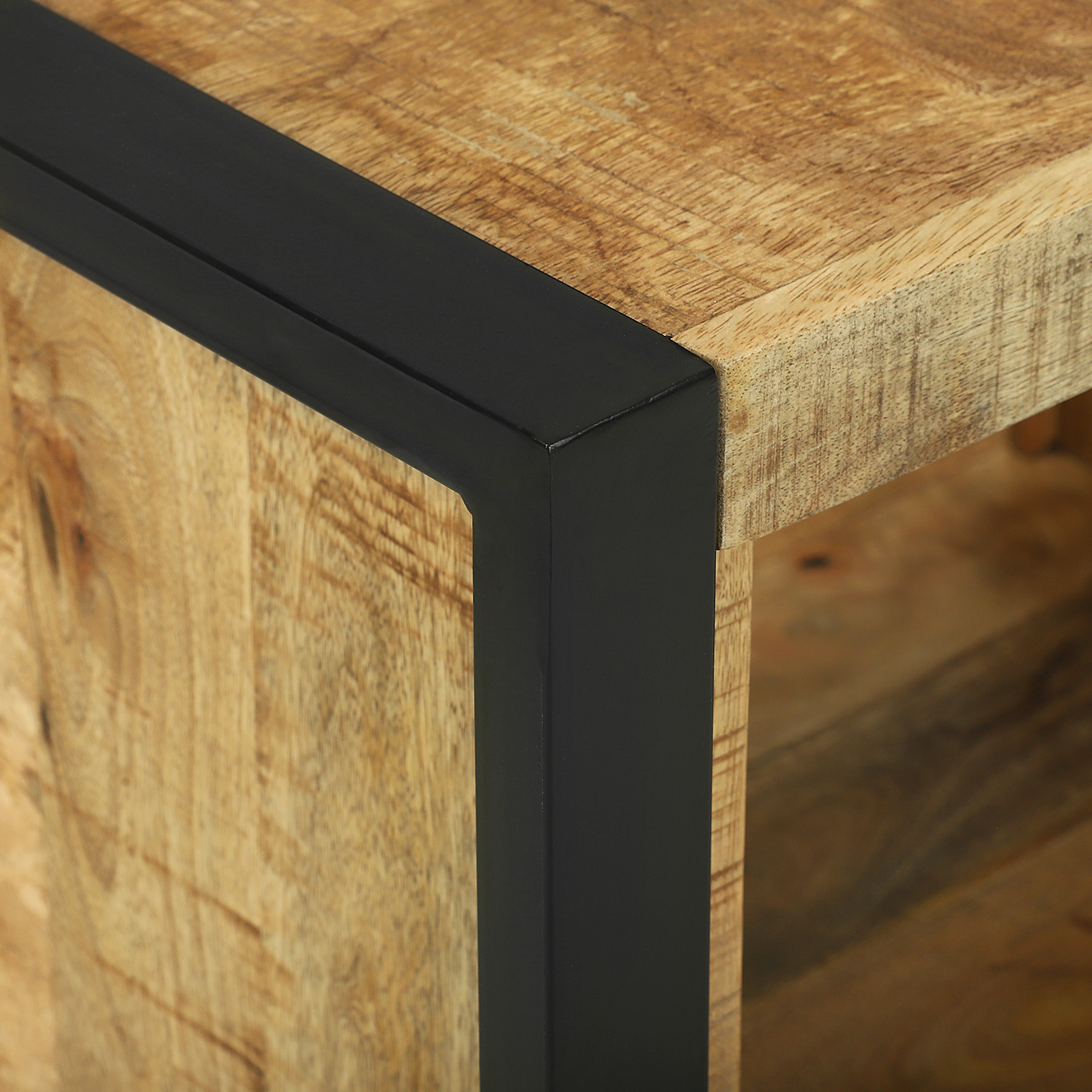Veggkube med hylle Brun 55 x 35 x 40 cm Massivt mangotre