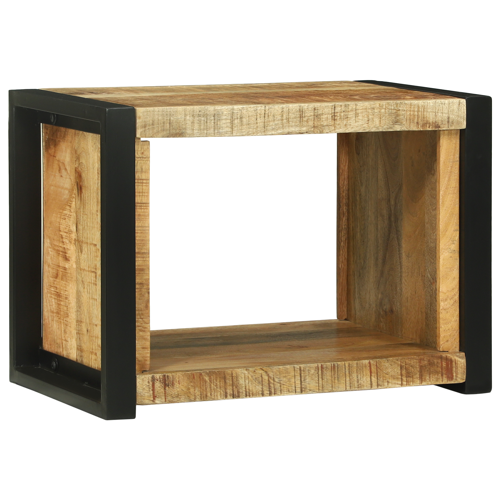 Veggkube med hylle Brun 55 x 35 x 40 cm Massivt mangotre