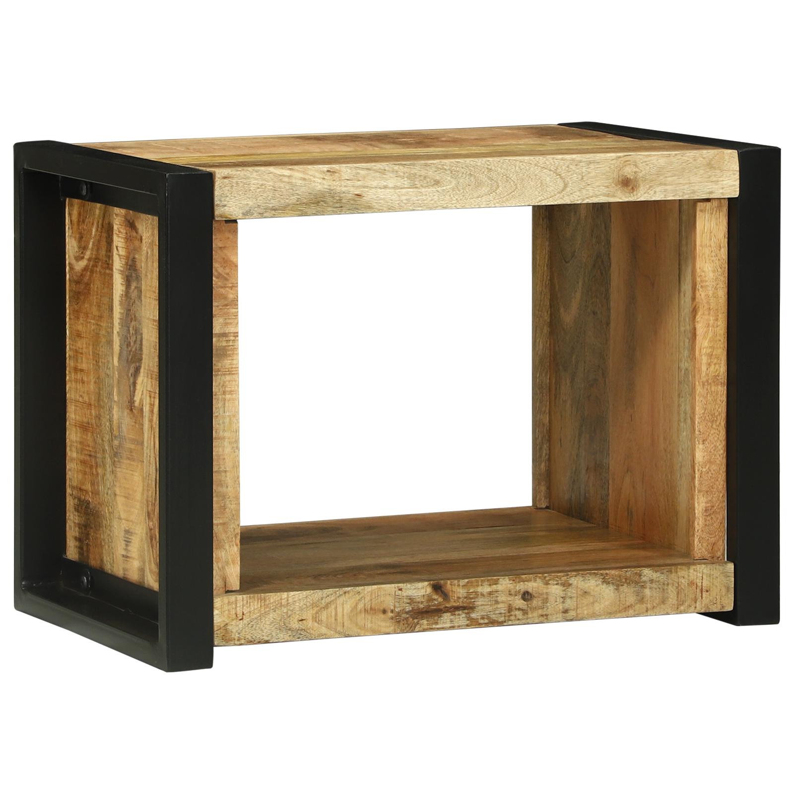 Veggkube med hylle Brun 55 x 35 x 40 cm Massivt mangotre