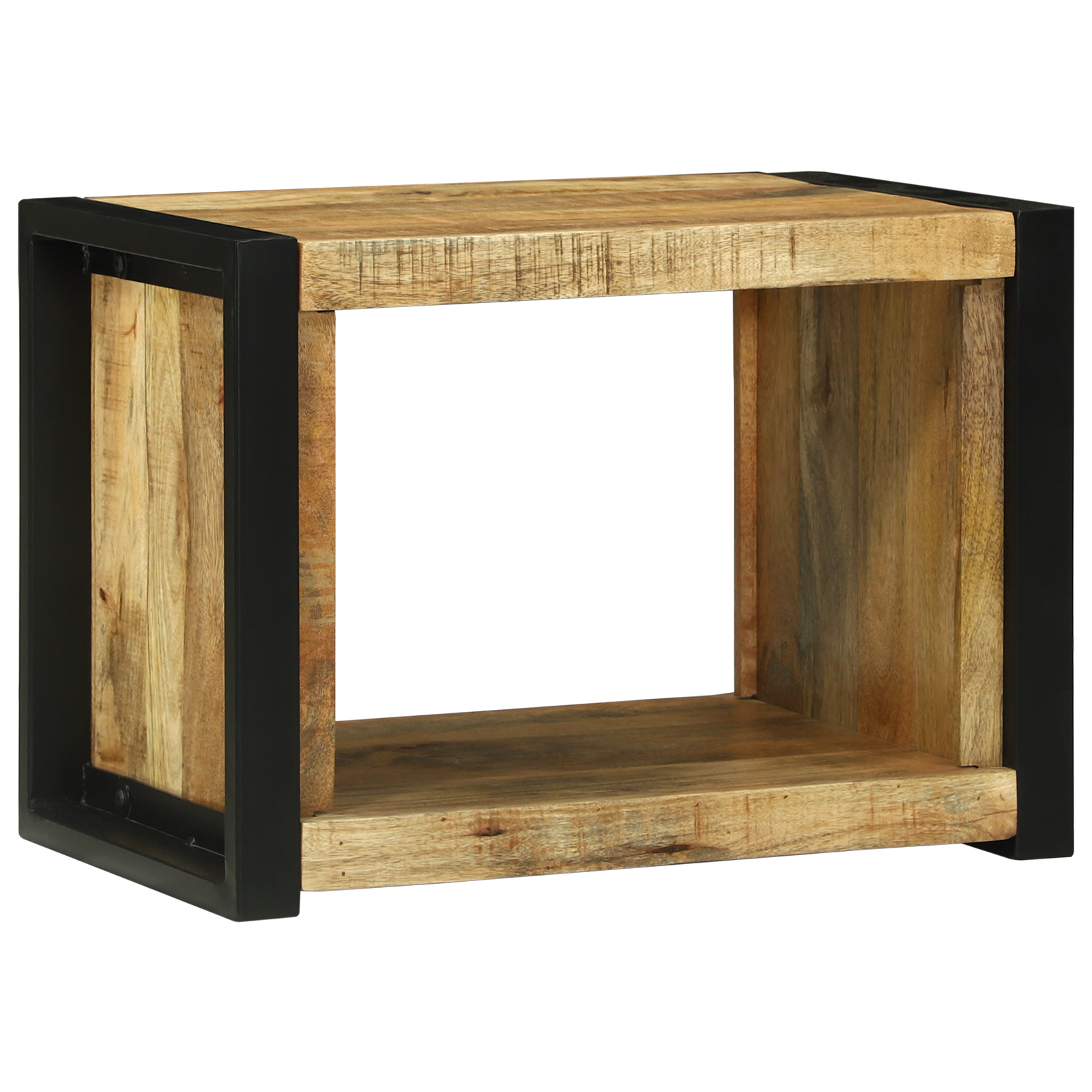 Veggkube med hylle Brun 55 x 35 x 40 cm Massivt mangotre