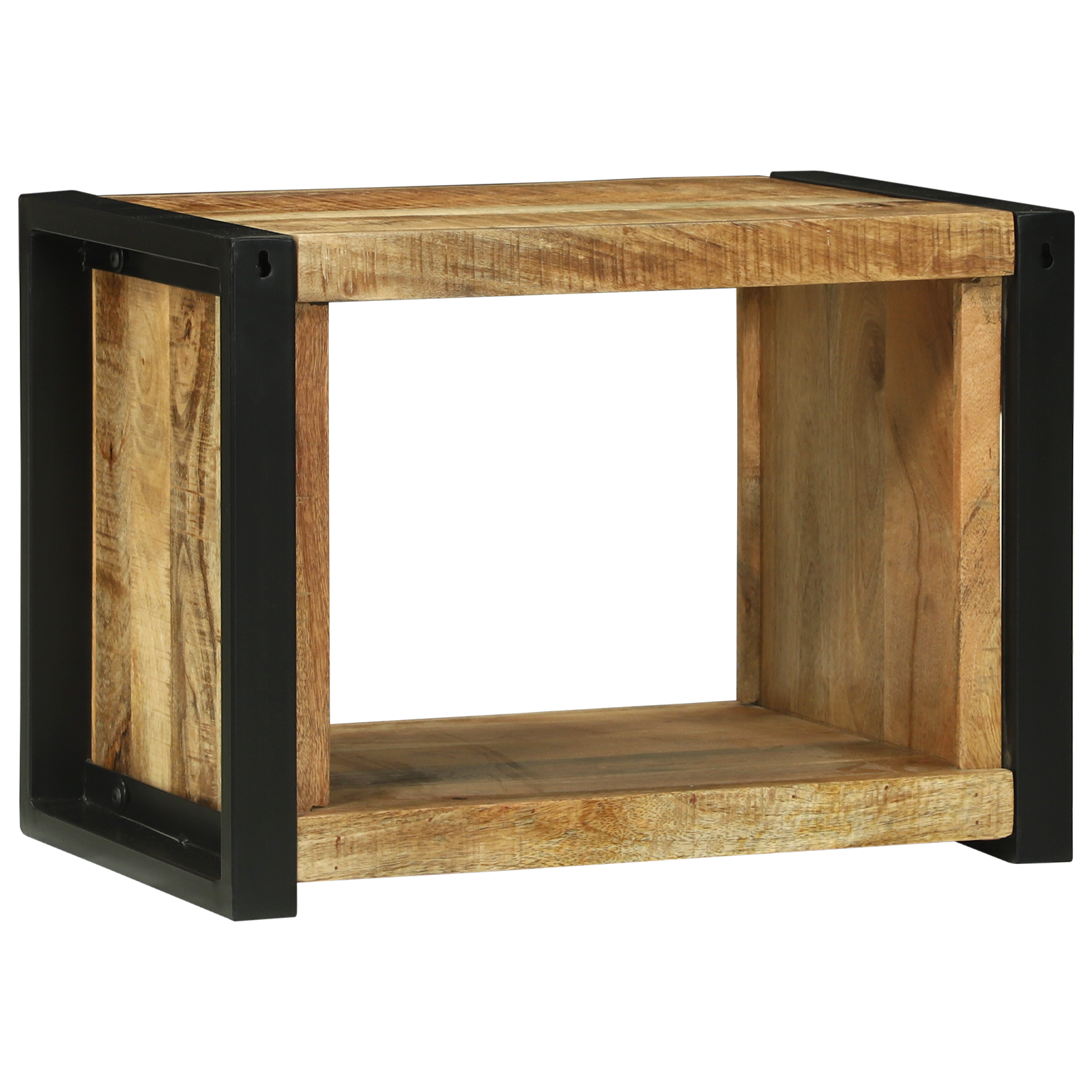Veggkube med hylle Brun 55 x 35 x 40 cm Massivt mangotre