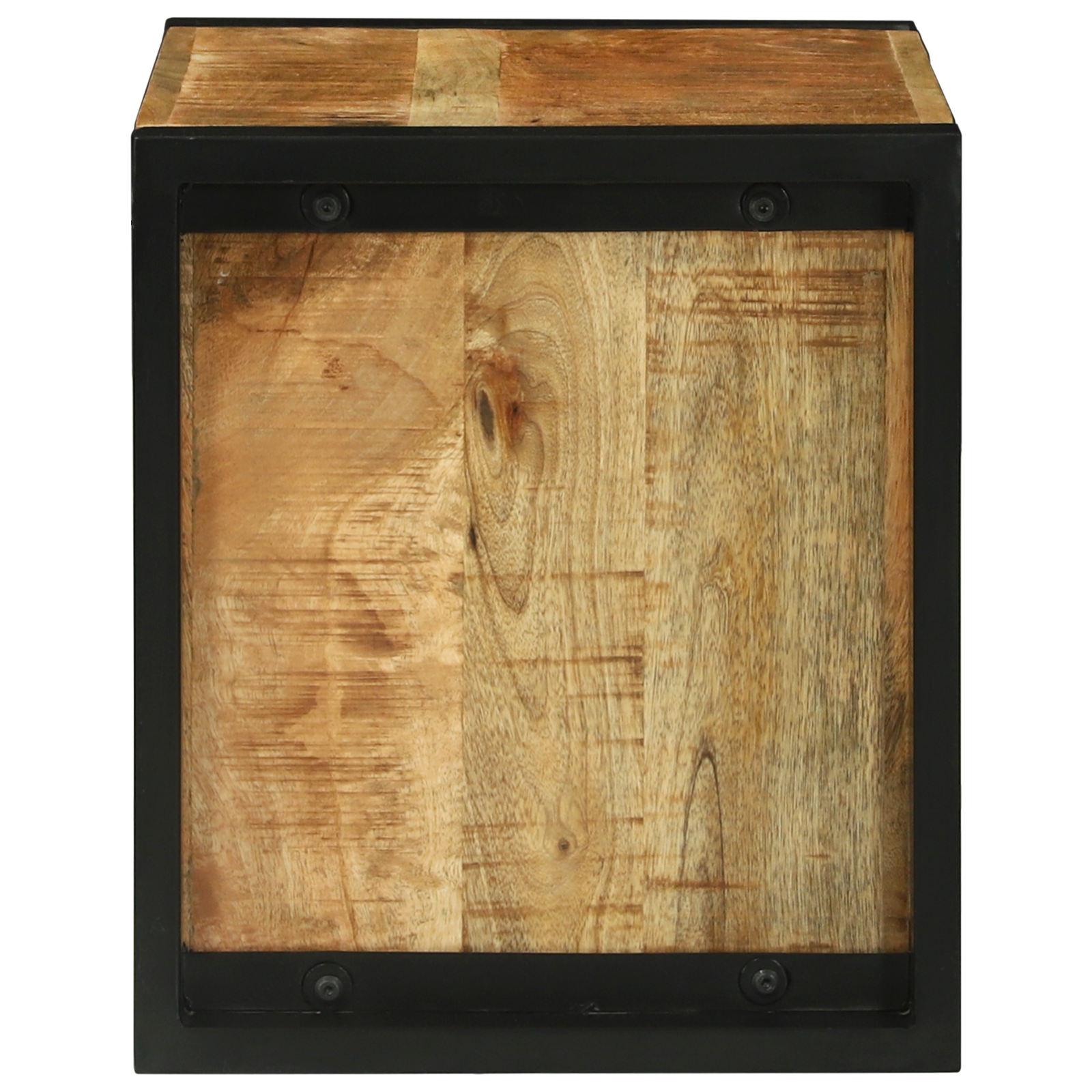Veggkube med hylle Brun 55 x 35 x 40 cm Massivt mangotre