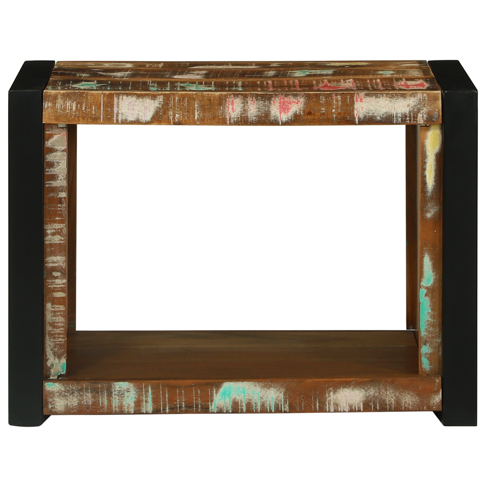 Veggkube med hylle Brun 55 x 35 x 40 cm Massivt gjenvunnet tre