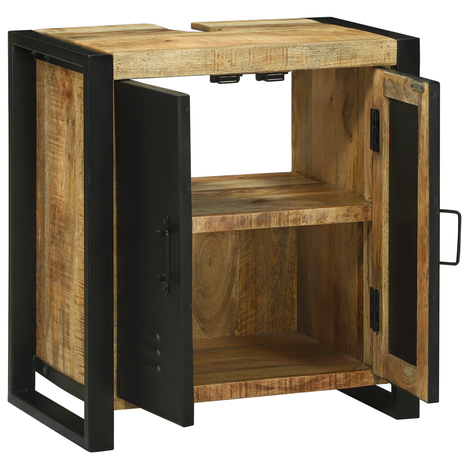 Vask Cabinet med lagring Brun 55 x 35 x 60 cm Massivt mangotre