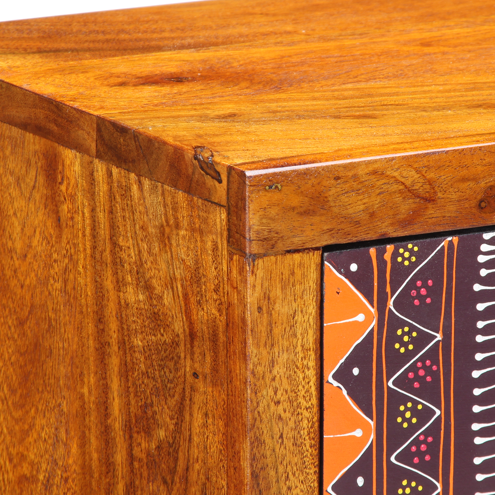 Nattbordskap med skuff Brun 35 x 30 x 22 cm heltre akasie