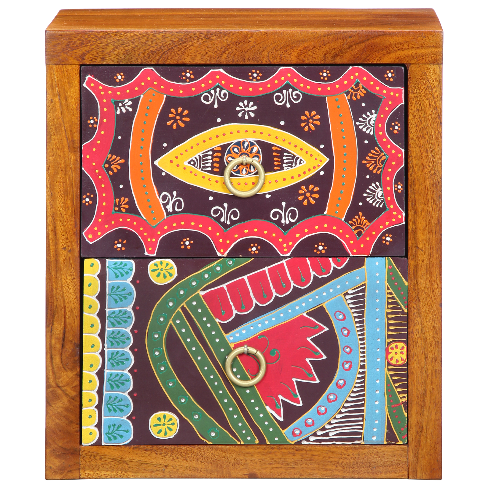 Nattbordskap med skuff Brun 35 x 30 x 40 cm heltre akasie