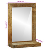 Baderomsspeil Brun 50 x 22 x 70 cm Solid grov mango tre