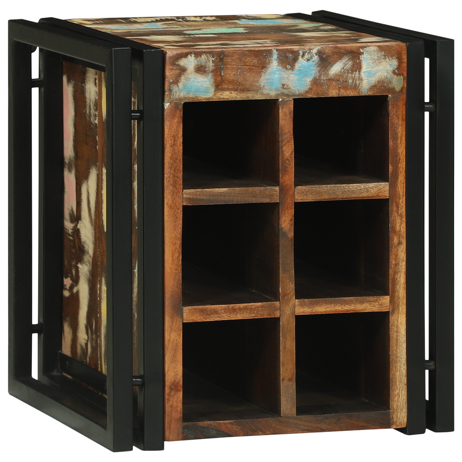 Vinhylle Flerfarget 34.5 x 35 x 39 cm Massivt gjenvunnet tre