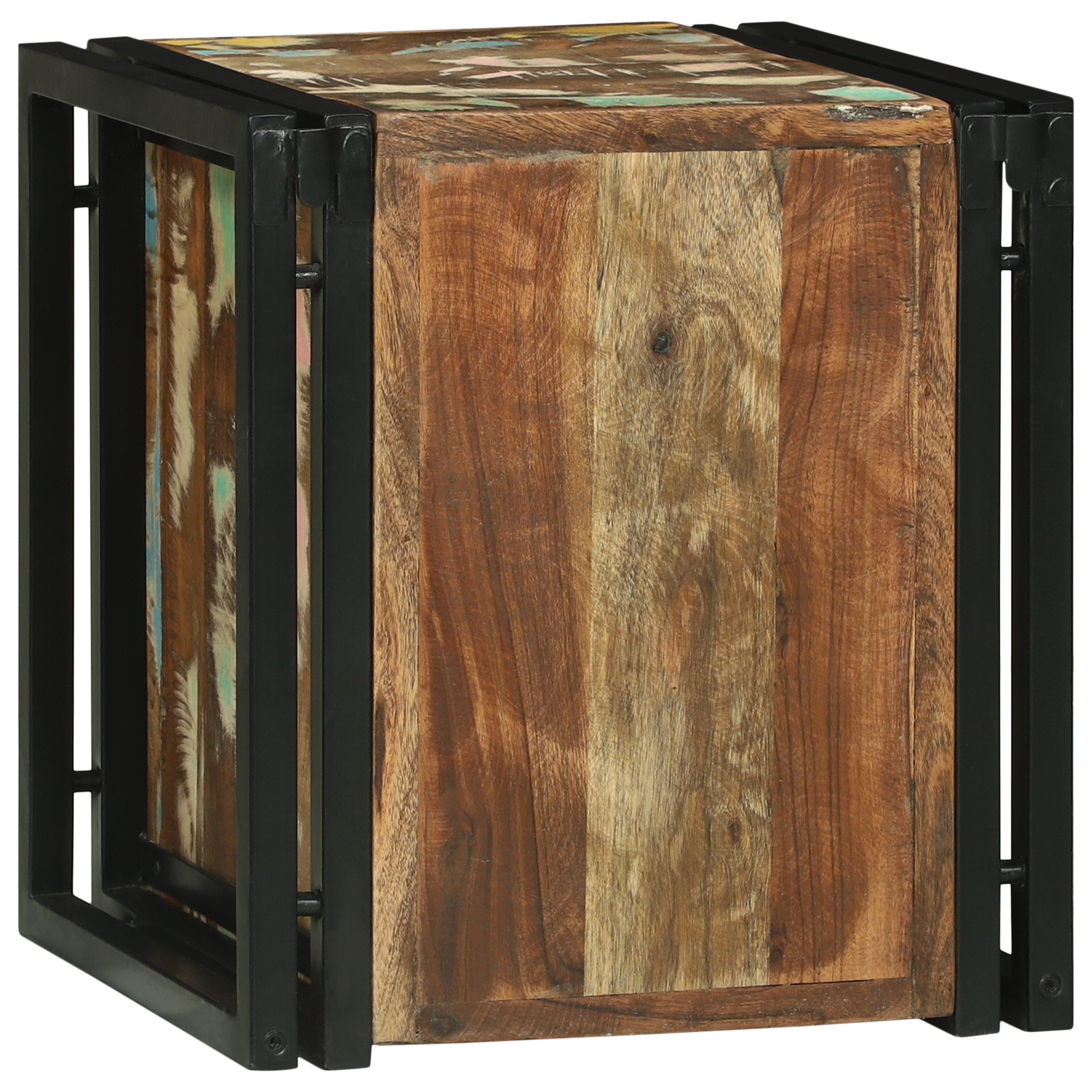 Vinhylle Flerfarget 34.5 x 35 x 39 cm Massivt gjenvunnet tre