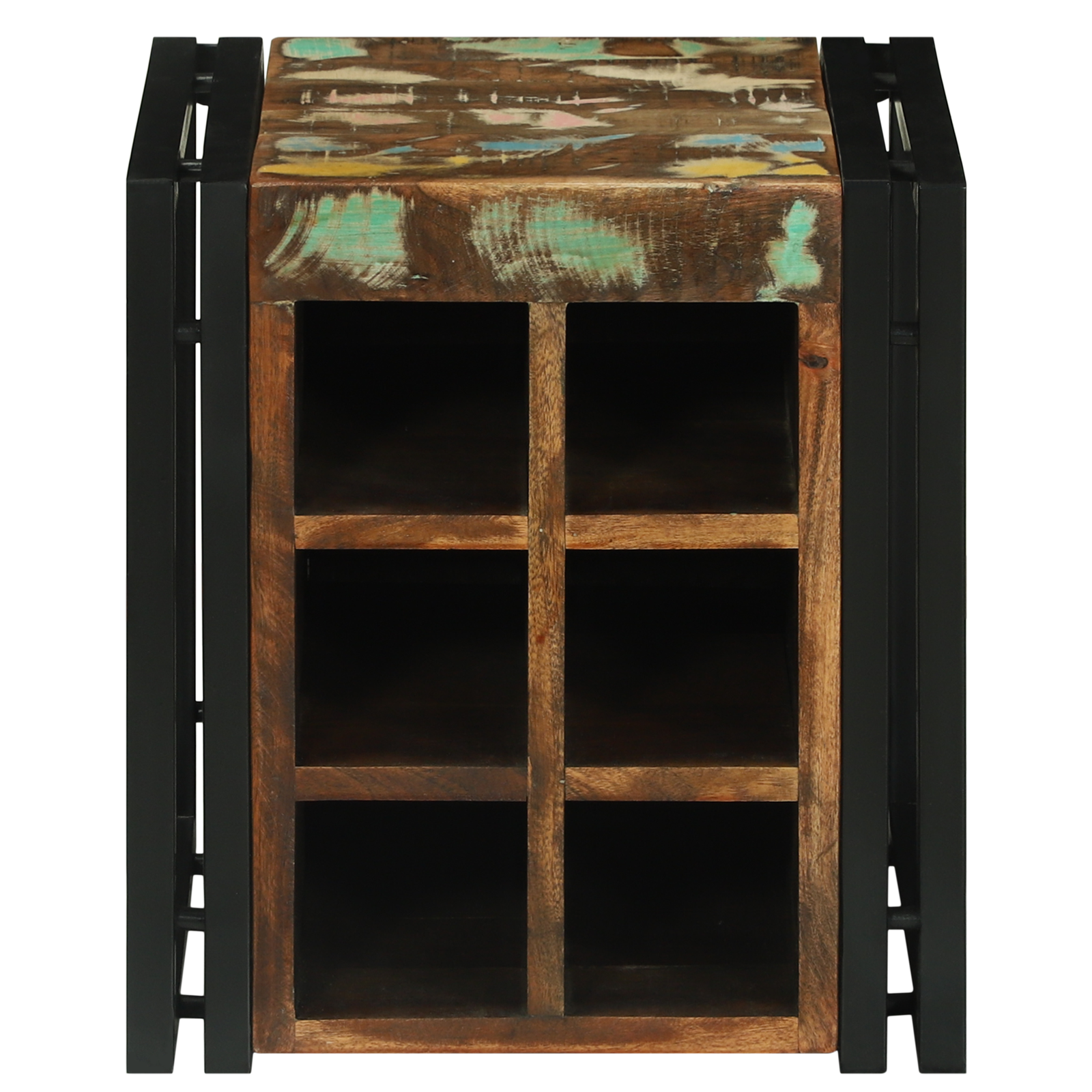 Vinhylle Flerfarget 34.5 x 35 x 39 cm Massivt gjenvunnet tre