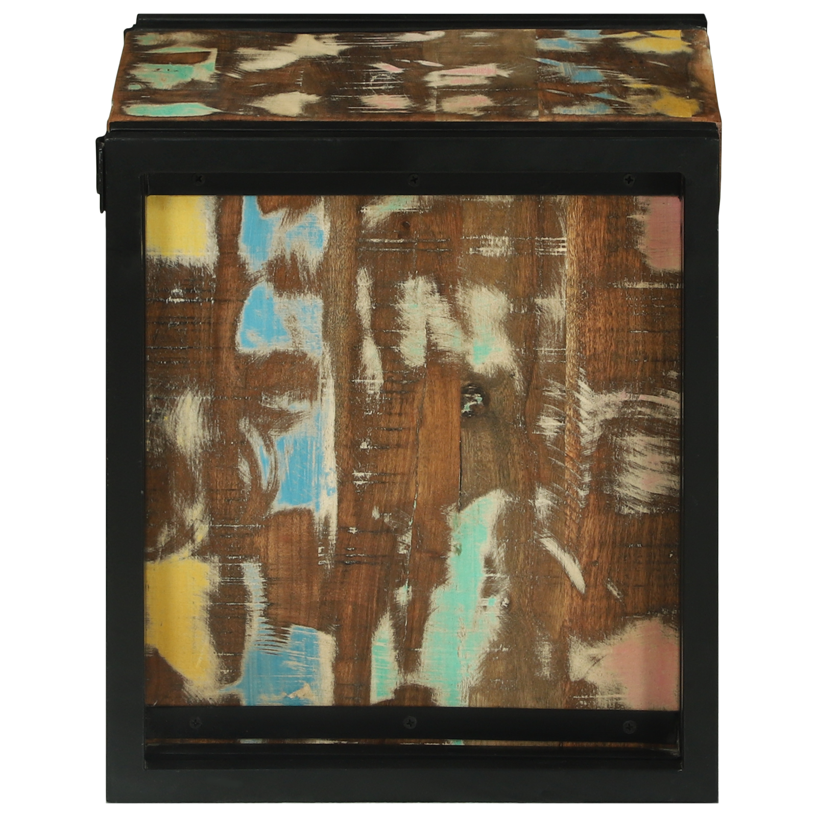 Vinhylle Flerfarget 34.5 x 35 x 39 cm Massivt gjenvunnet tre