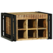 Vinhylle 2 pcs Brun og svart 46 x 35 x 27,5 cm Massiv mango tre