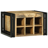Vinhylle Brun og svart 46 x 35 x 27.5 cm Massivt mangotre