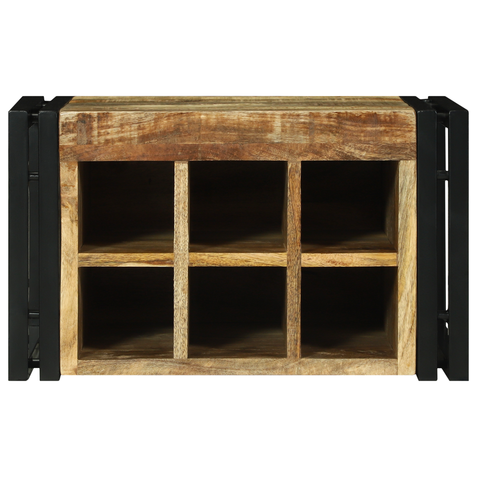 Vinhylle Brun og svart 46 x 35 x 27.5 cm Massivt mangotre