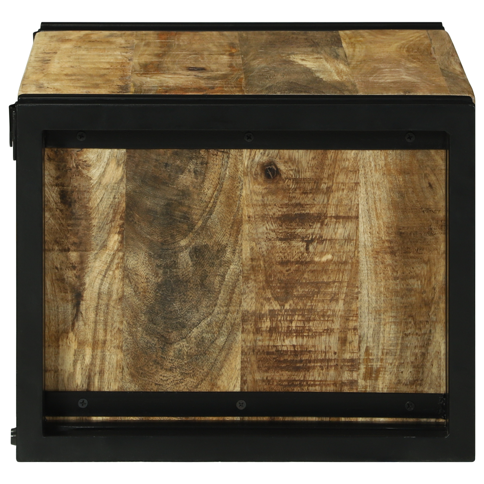 Vinhylle Brun og svart 46 x 35 x 27.5 cm Massivt mangotre
