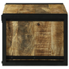 Vinhylle Brun og svart 46 x 35 x 27.5 cm Massivt mangotre