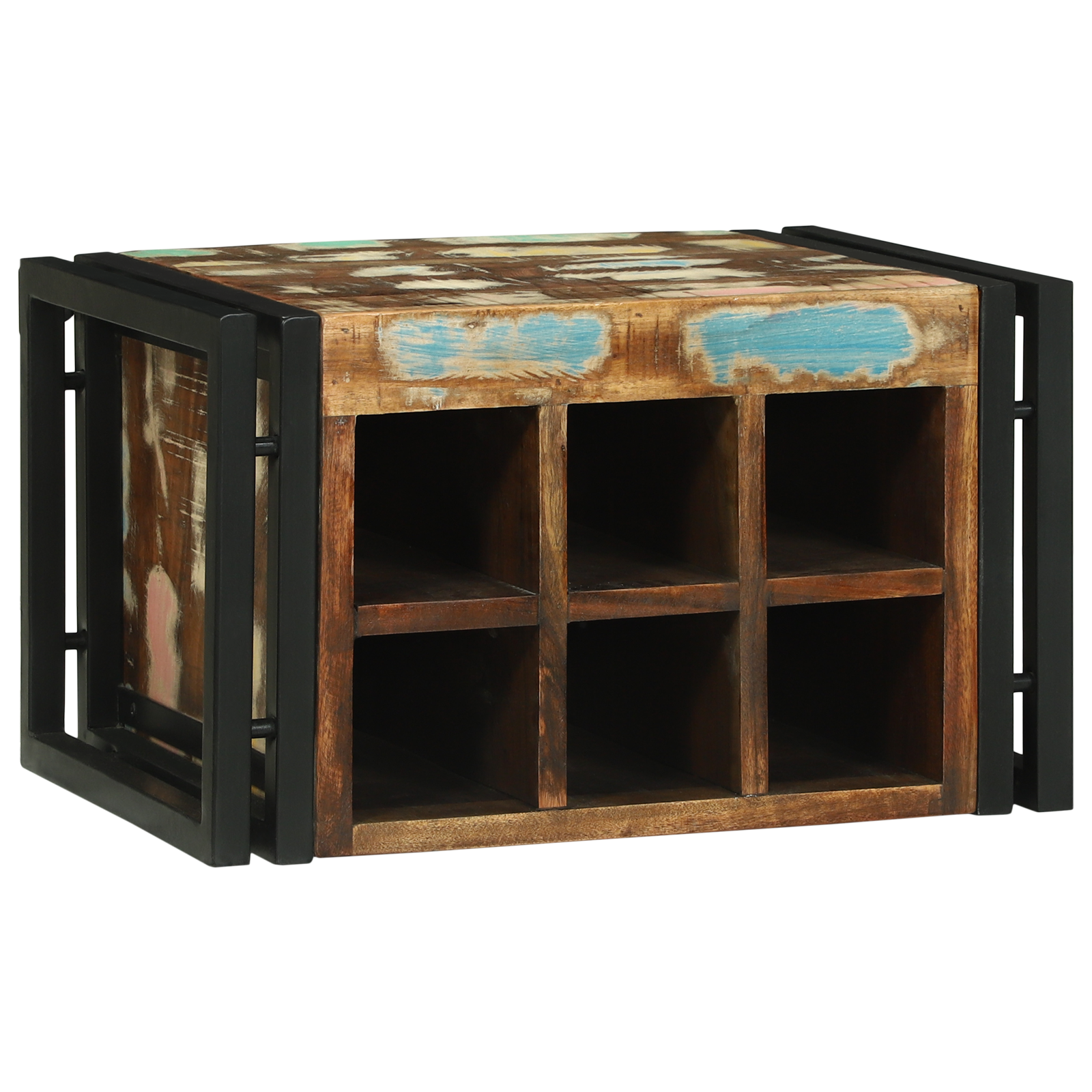 Vinhylle Flerfarget 46 x 35 x 27.5 cm Massivt gjenvunnet tre