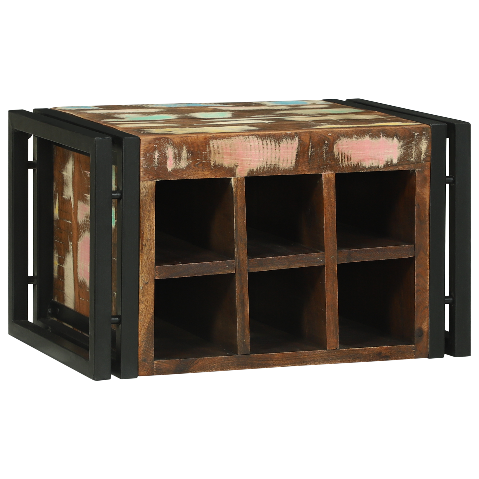 Vinhylle Flerfarget 46 x 35 x 27.5 cm Massivt gjenvunnet tre