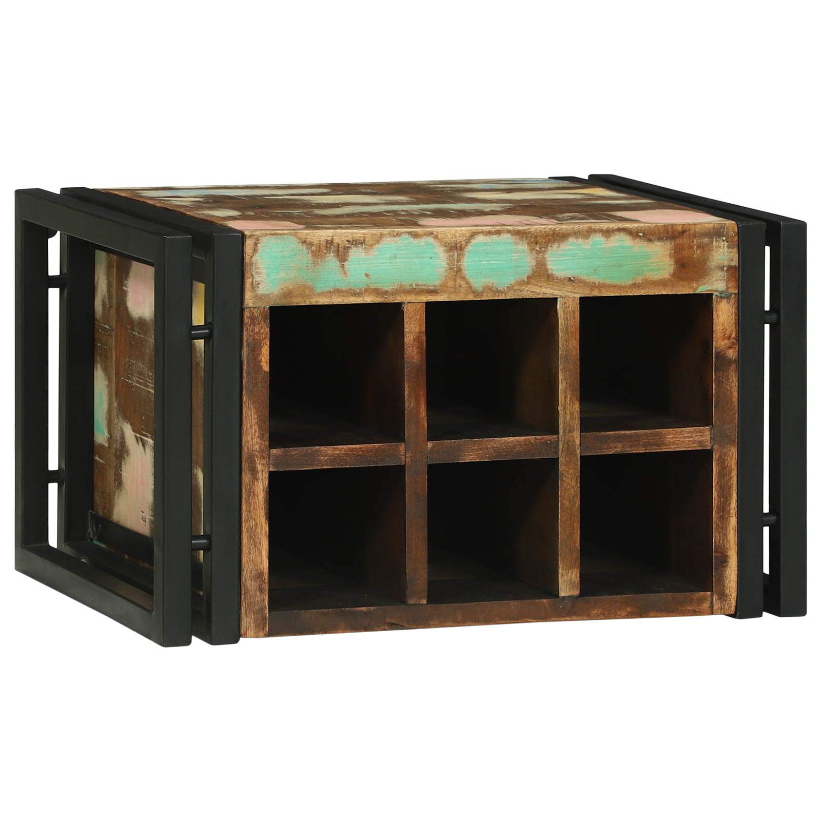 Vinhylle Flerfarget 46 x 35 x 27.5 cm Massivt gjenvunnet tre