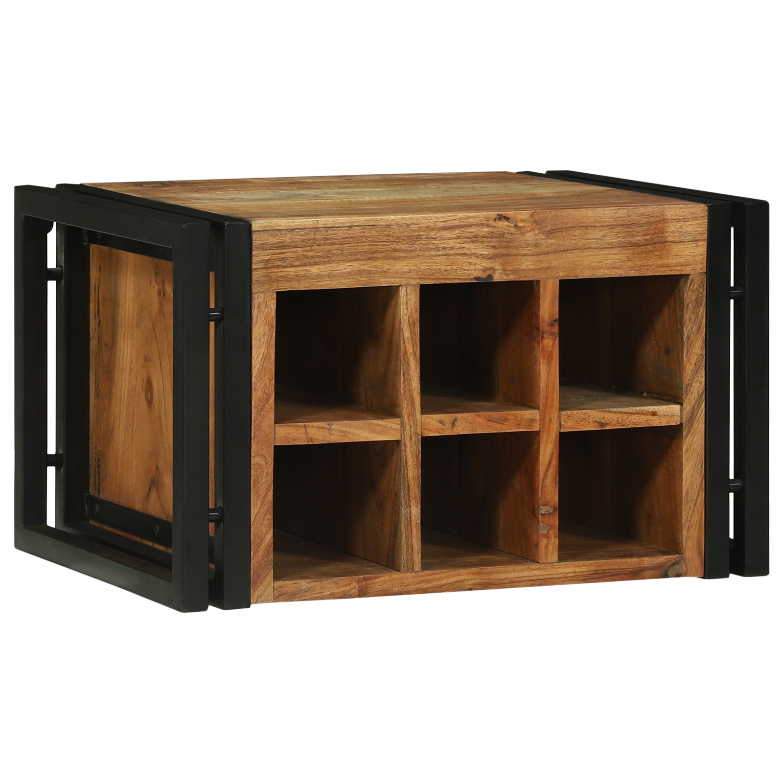 Vinhylle Brun og svart 46 x 35 x 27.5 cm Massivt akasietre