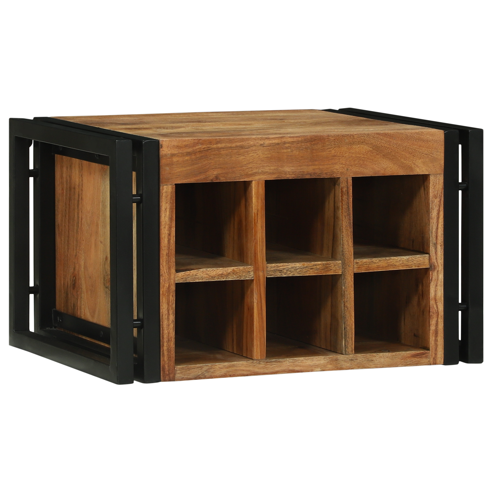 Vinhylle Brun og svart 46 x 35 x 27.5 cm Massivt akasietre