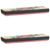 Vegghyller 2 pcs Flerfarget 60 x 20 x 6 cm Massivt mangotre