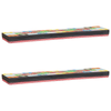 Vegghyller 2 pcs Flerfarget 100 x 20 x 6 cm Massivt mangotre