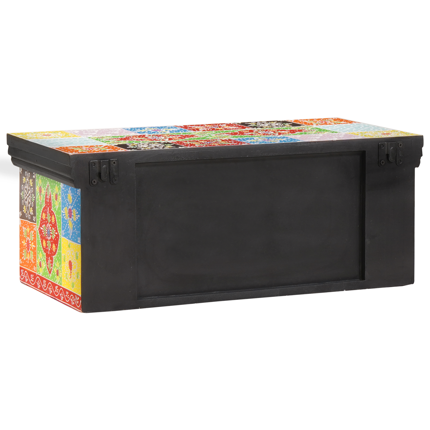 TV-skap med skuff Flerfarget 60 x 30 x 24 cm Massivt mangotre