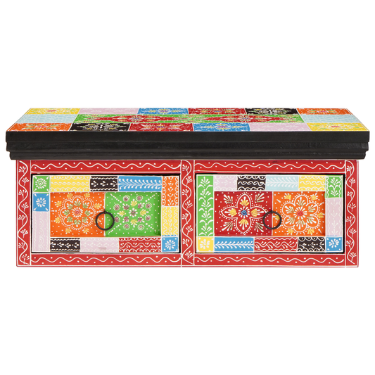 TV-skap med skuff Flerfarget 60 x 30 x 24 cm Massivt mangotre