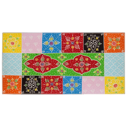 TV-skap med skuff Flerfarget 60 x 30 x 24 cm Massivt mangotre