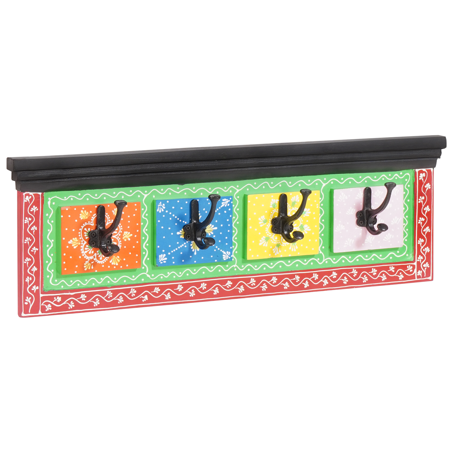 Kleshenger Svart 80 x 25 x 2 cm Massiv mango tre