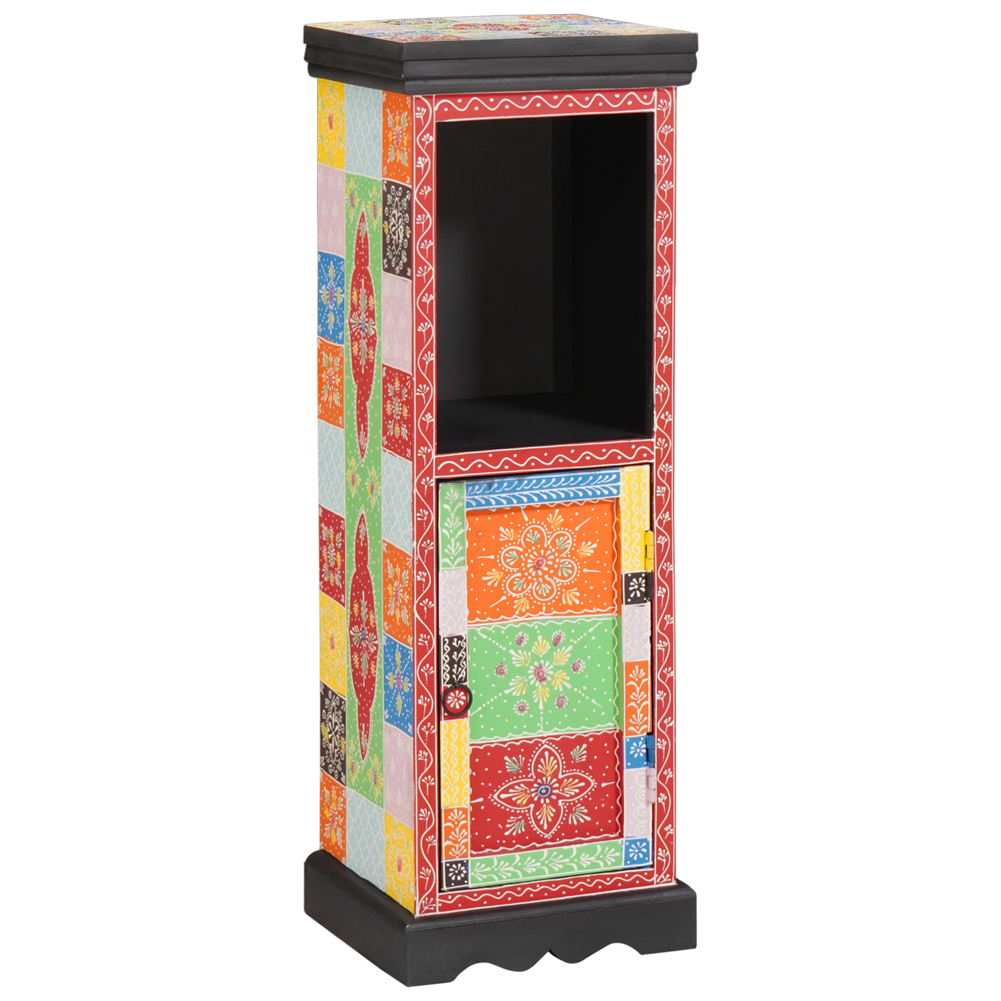 Kommode med lagring Flerfarget 30 x 30 x 90 cm Massiv mango tre