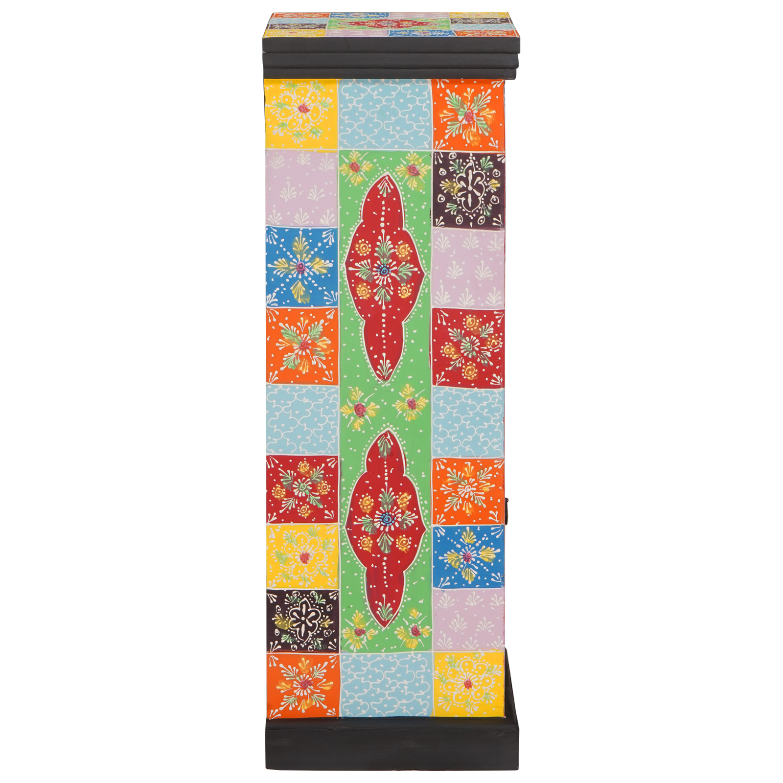 Kommode med hylle Flerfarget 30 x 30 x 90 cm Massivt mangotre