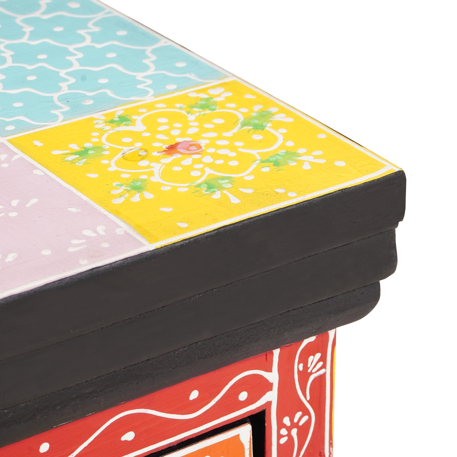 Nattbordskap Flerfarget 40 x 30 x 40 cm Massivt mangotre