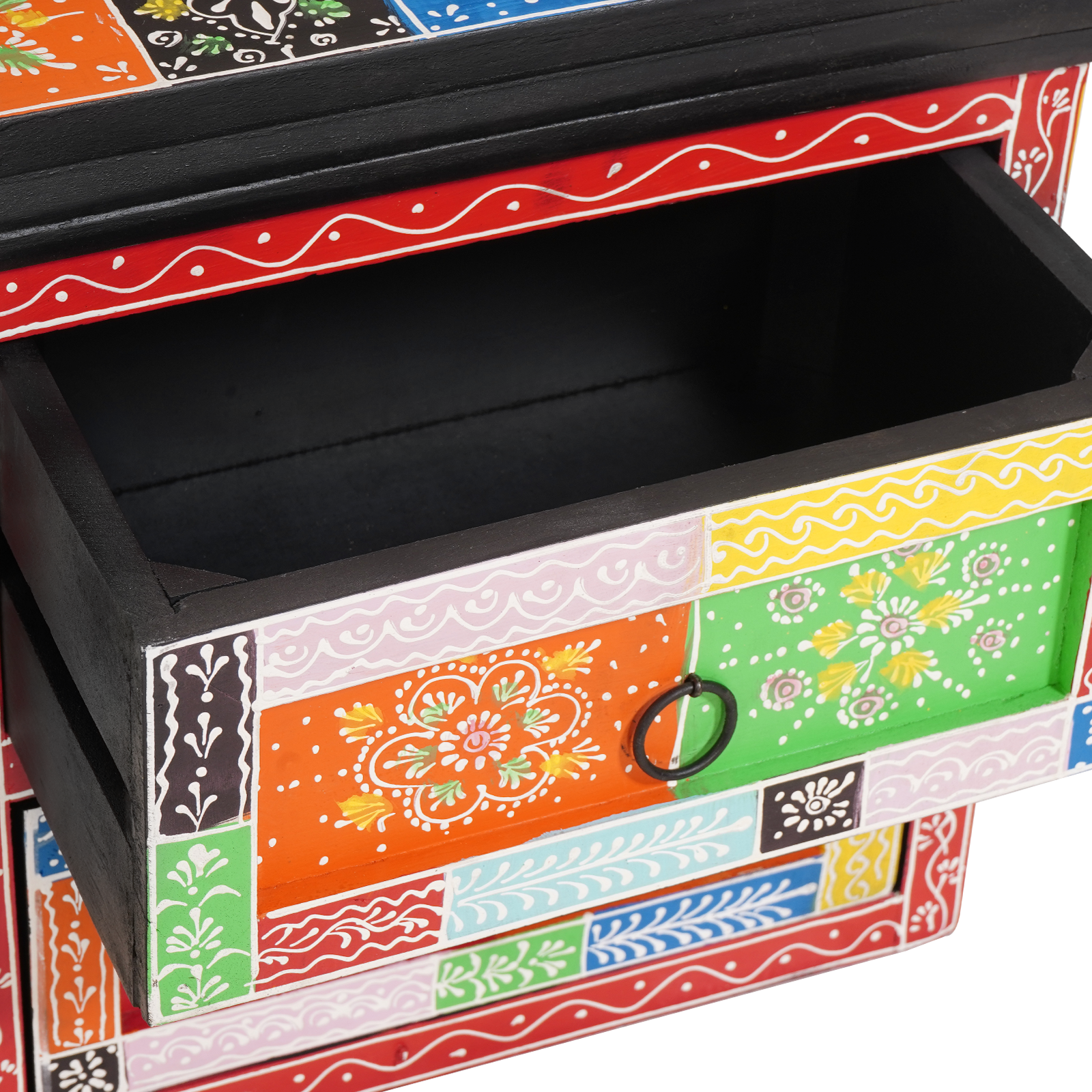 Nattbordskap 2 pcs Flerfarget 40 x 30 x 40 cm Massivt mangotre