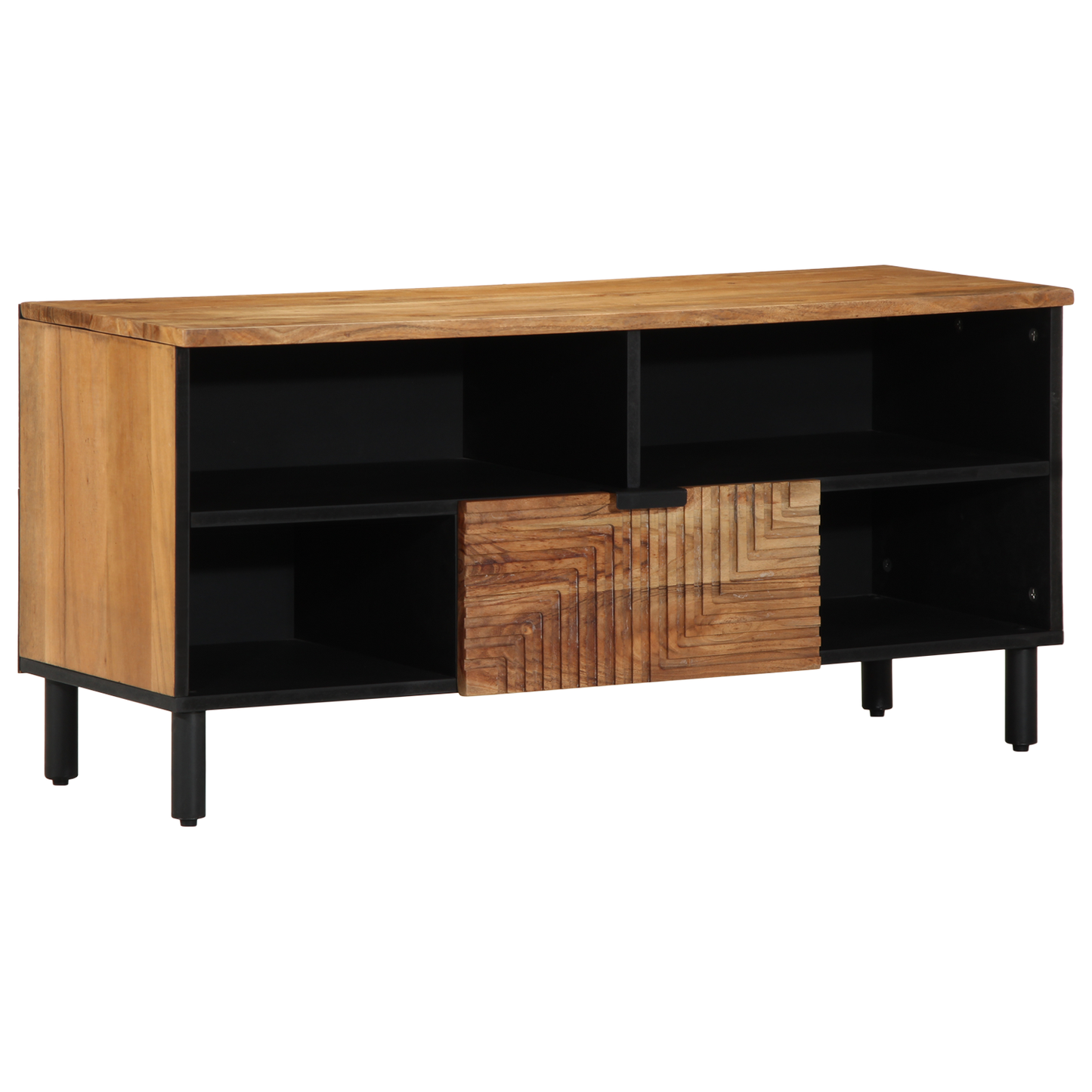 TV-skap med skuff Brun 100 x 33 x 46 cm Massiv mango tre