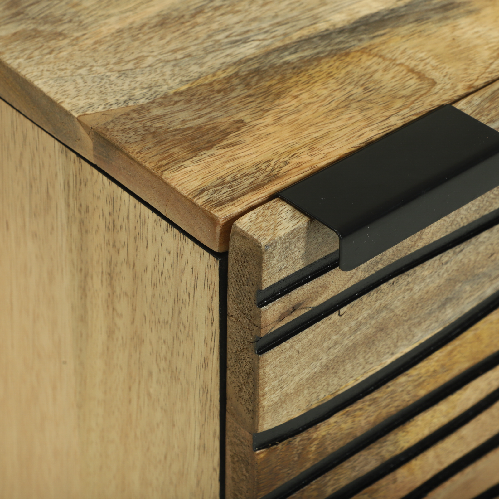 Nattbord Brun og svart 40 x 33 x 46 cm