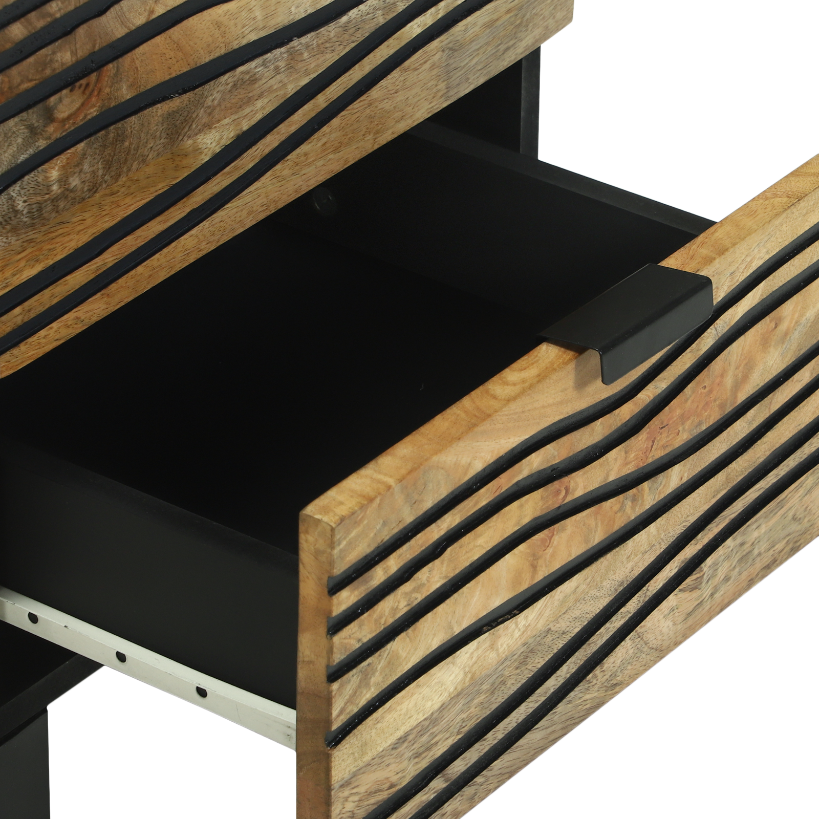 Nattbordskap med skuff 2 pcs Brun 40 x 33 x 46 cm heltre mango