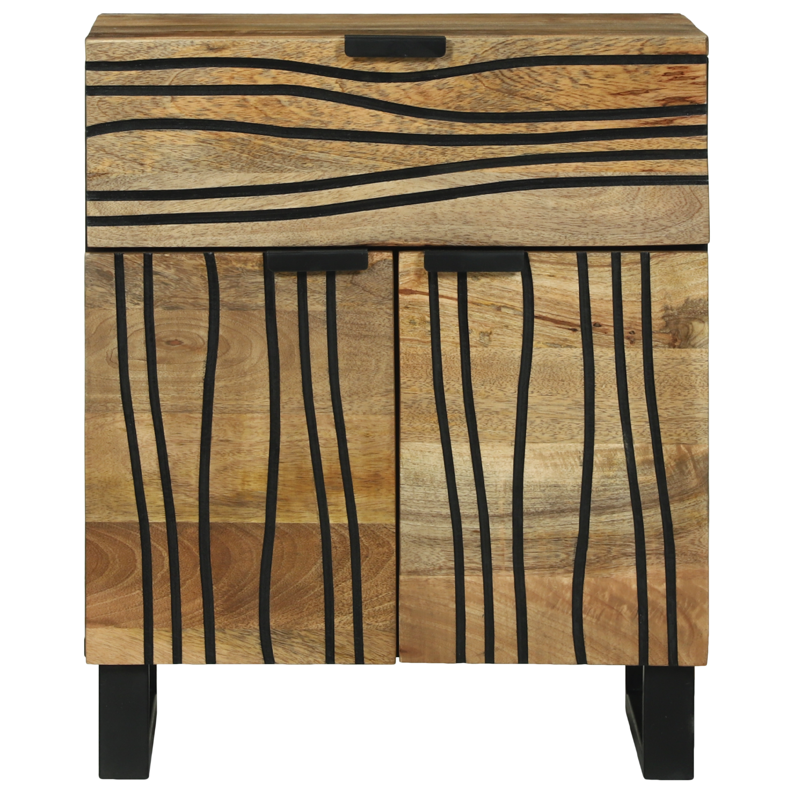 Nattbordskap med skuff Brun 50 x 33 x 60 cm heltre mango